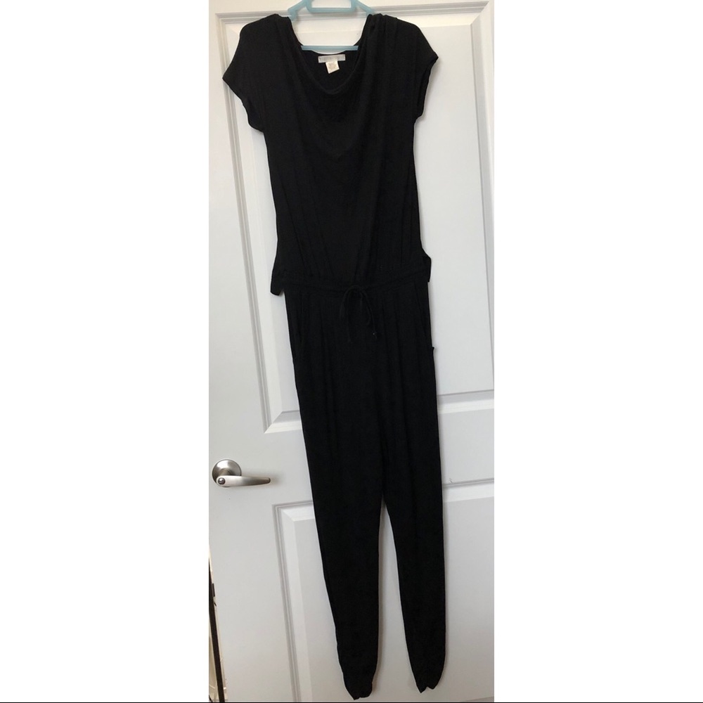 EUC Design History Short Sleeve Black Jumpsuit